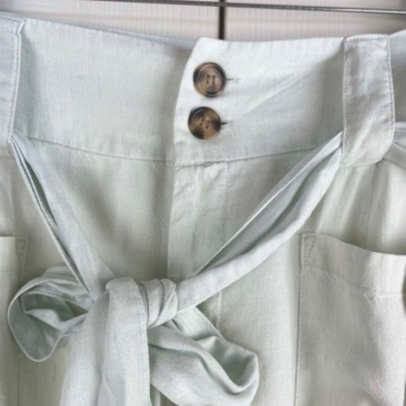 ADY P Pale Chambray  White Wide Leg Pants 16 - Picture 6 of 13